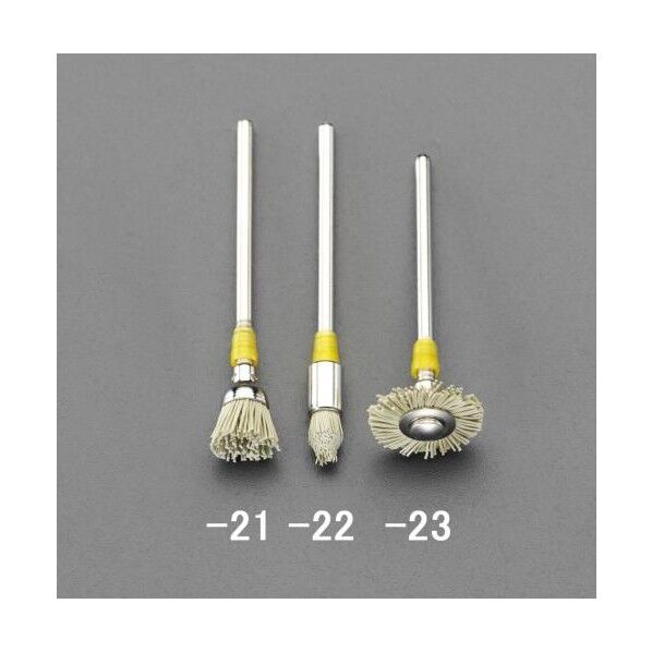 7 x5mm ダイヤモンド砥粒付ポリエステルブラシ(3mm軸)