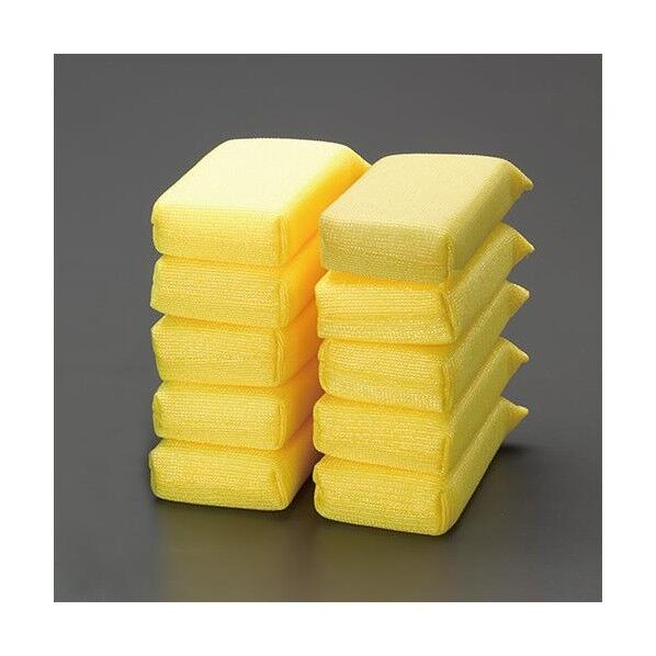 80x160mm 高耐久ネットスポンジ(黄/10個)