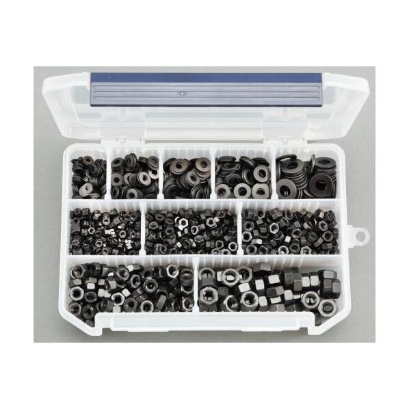 M3-M8 六角ナット・ワッシャーセット(ステンレス/黒色) EA949LT-8 1