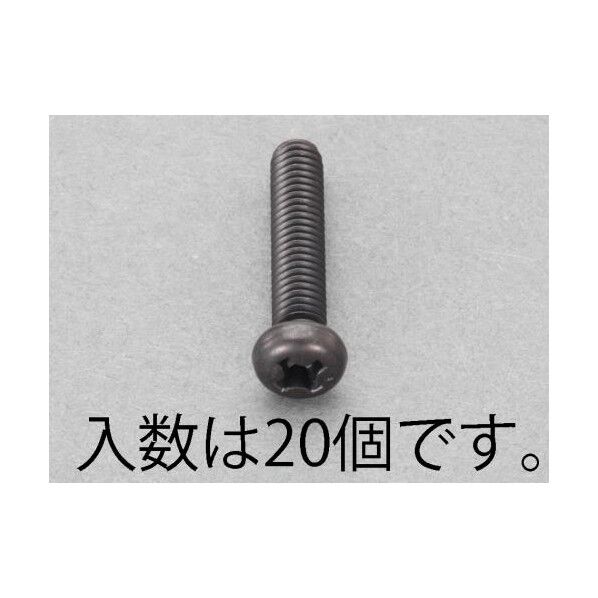M3x15mm ナベ頭小ねじ(ステンレス/黒色/20本)