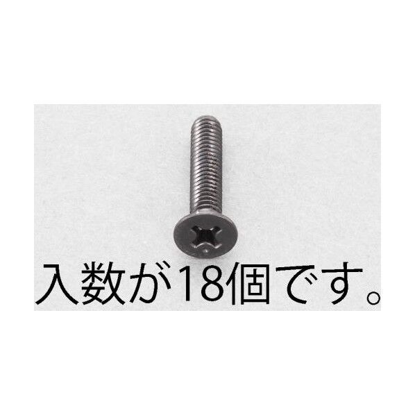 M4x 6mm 皿頭小ねじ(ステンレス/黒色/18本)