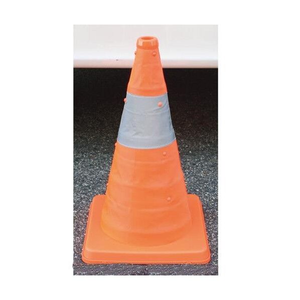 245x245x410mm カラーコーン(伸縮式･オレンジ)