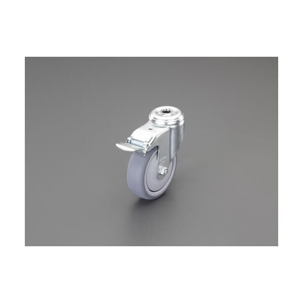 エスコ キャスター(自在金具・穴付/ブレーキ付) 150mm EA986GF-715 1