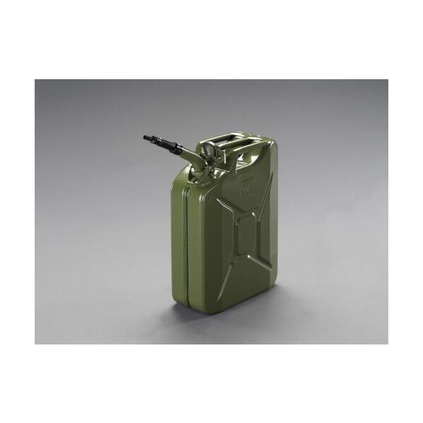 20L ガソリン携行缶(縦型・フレキノズル付/OD色)