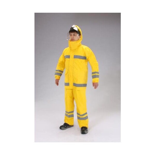 [M] レインウェアー(反射テープ付･イエロー)