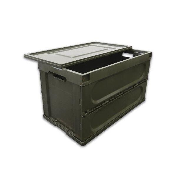 764x455x458mm/ 折畳コンテナ OD/蓋付 コンテナー 131L EA506AA-20DS 1個