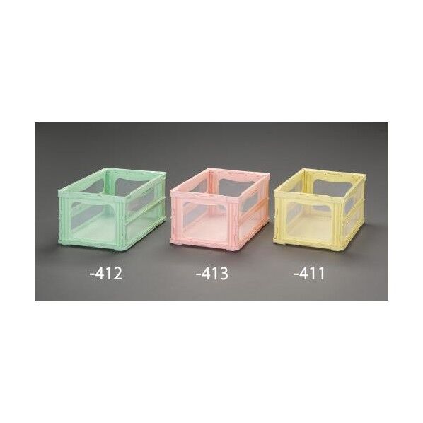 530x366x272mm/43.9L 折畳コンテナ 緑