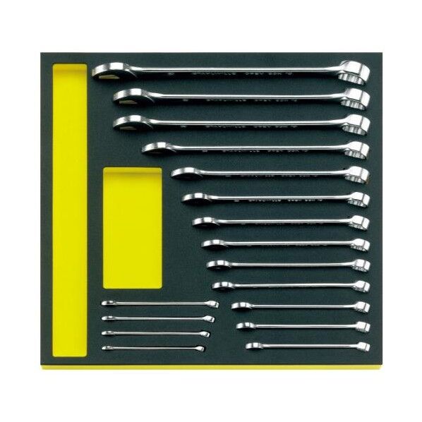 17本組 片目片口スパナセット 片目片口スパナ EA612TE-1