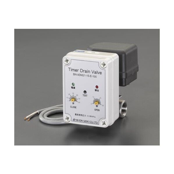 エスコ(esco) AC100V/Rc1/2インチ ボールバルブ式 タイマードレンバルブ タイマー EA153EA-201 1個...