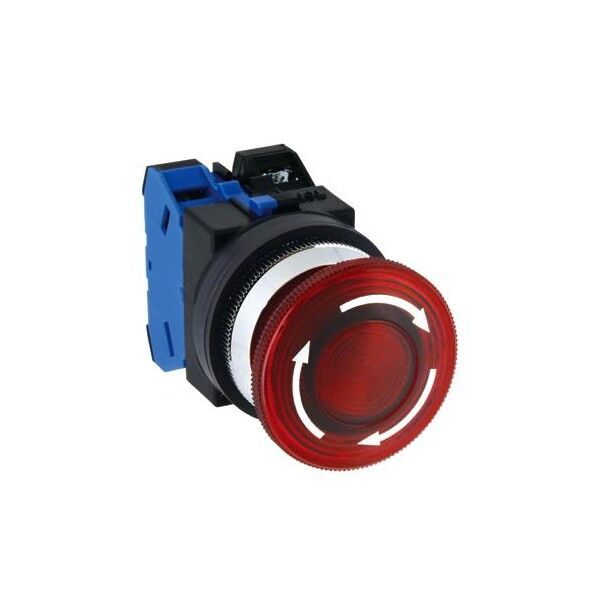 AC200V 押しボタンスイッチLED照光大型/赤