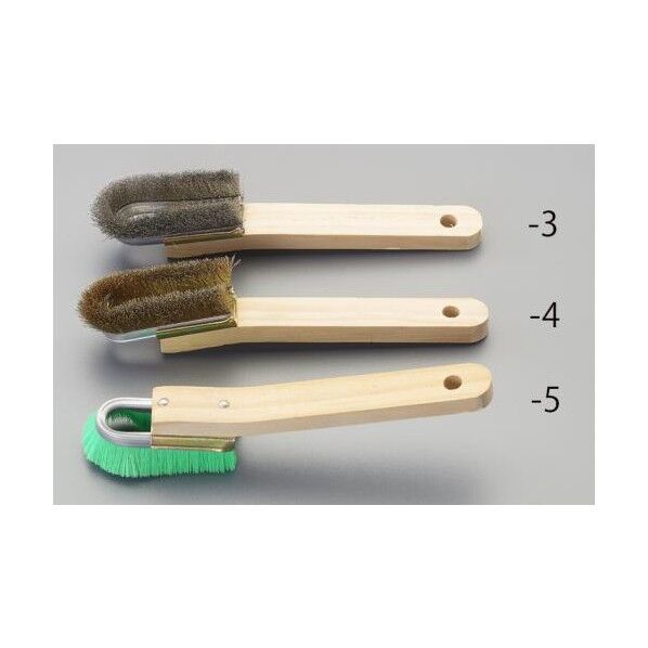 225mm 柄付ブラシ(ナイロン製/2行・曲)