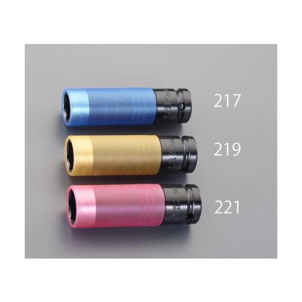 ホイールナット用インパクトソケット 1/2inDR×17mm 186g EA164DZ-217