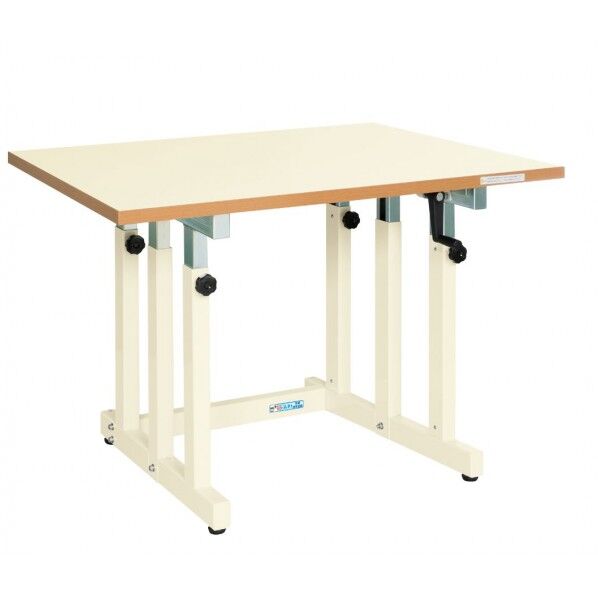 ギヤー式昇降作業台(UDNタイプ/300kg/メラミン天板/H680~1080)