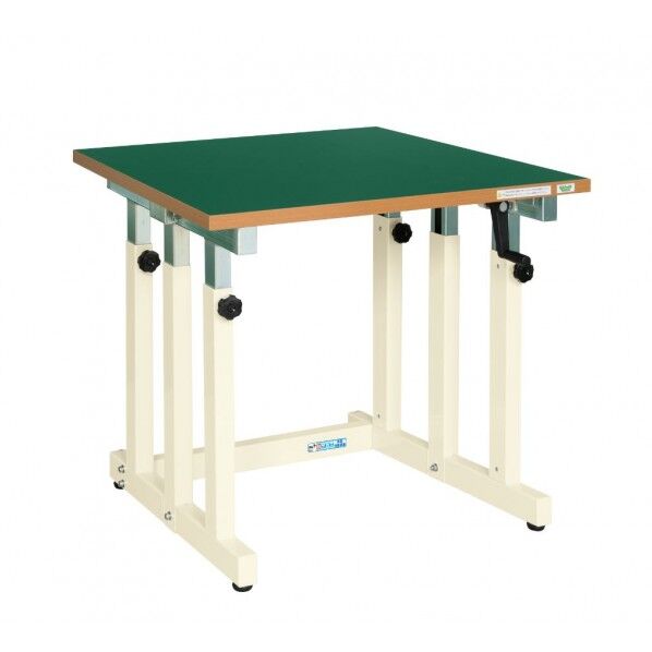 ギヤー式昇降作業台(UDN/300kg/改正RoHS10対応サカエリューム天板/H680~1080)