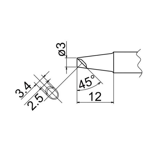φ3.0mm 交換用こて先 (EA304AP用)