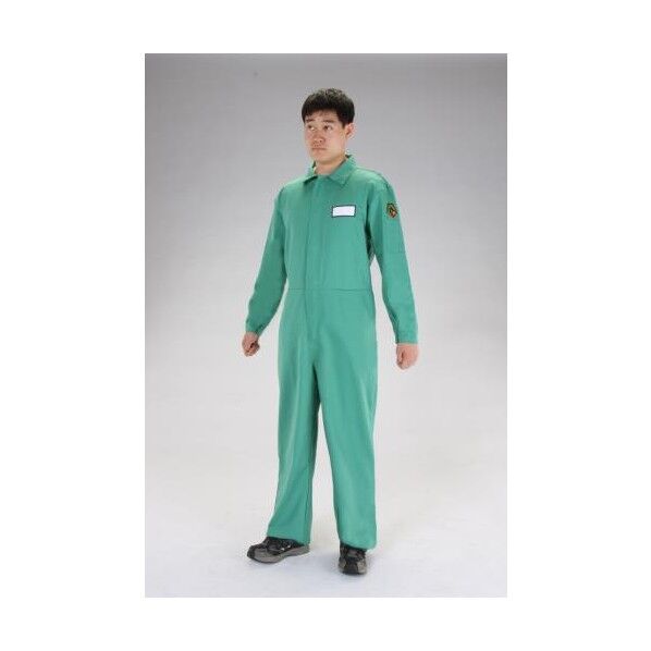 [L] 難燃カバーオール(グリーン)
