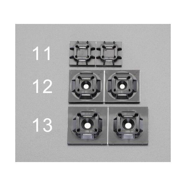 25.4x25.4mm結束バンド用ベース(粘着付/100個) EA475GB-12 100個