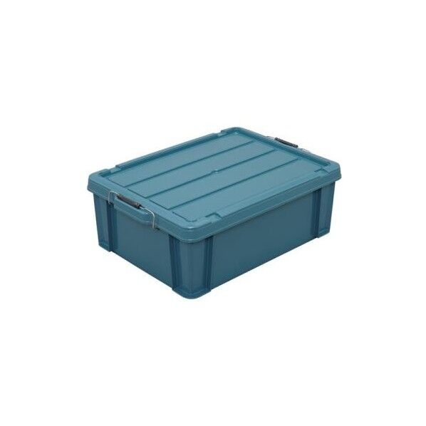 624x450x227mm 収納ケース(バックル付/ブルーグリーン) 2540g EA506AB-43A