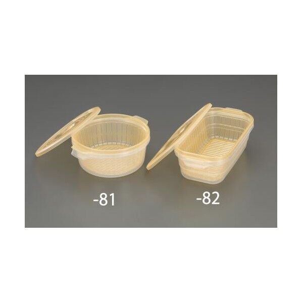 251x130x81mm/1300ml 保存容器(ザル付) EA508TC-82 1個