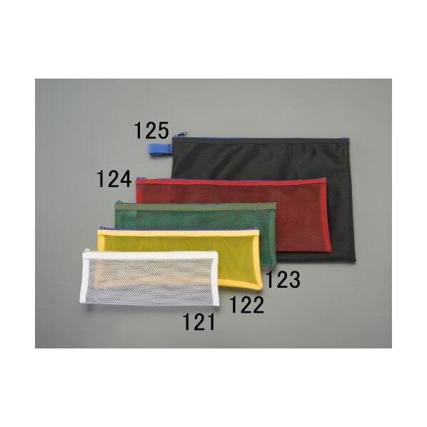 250x 80mm 小物袋(ナイロンメッシュ/ホワイト) EA509AD-121 1個