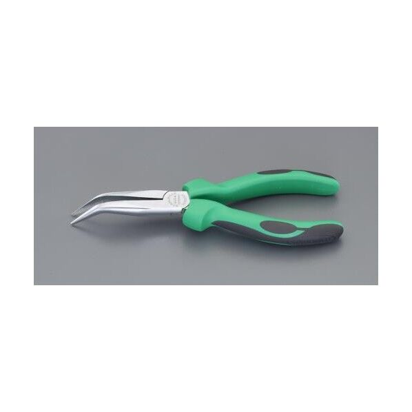 200mm ロングノーズプライヤー(グリップ付/先曲)