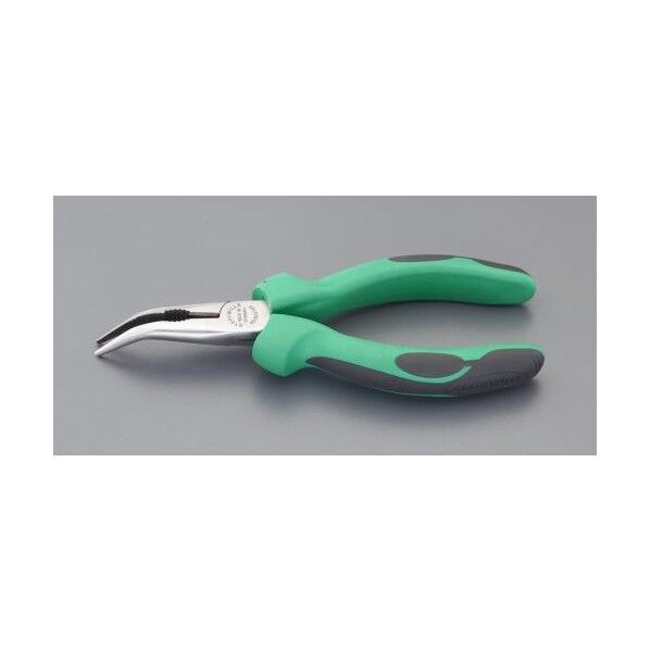 160mm ラジオペンチ(45°先曲/グリップ付)