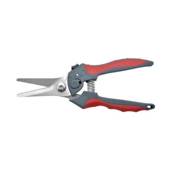 200mm はさみ・万能(ギザ刃・バネ付/ステンレス製) 210g EA540LD-11A