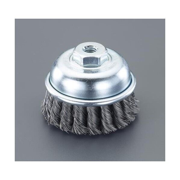 75mm/M10 ワイヤーブラシ(カップ型/スチールツイスト