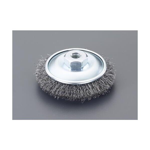 エスコ(esco) 85mm/M10 ワイヤーブラシ(ベベル型/スチール) EA809YS-21 1個...