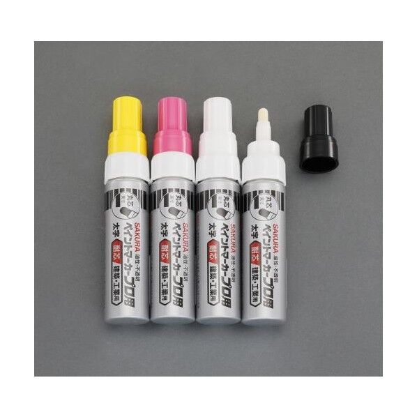 4本組[太字] 油性ペイントマーカーセット(工業用) EA765MV-10 1セット