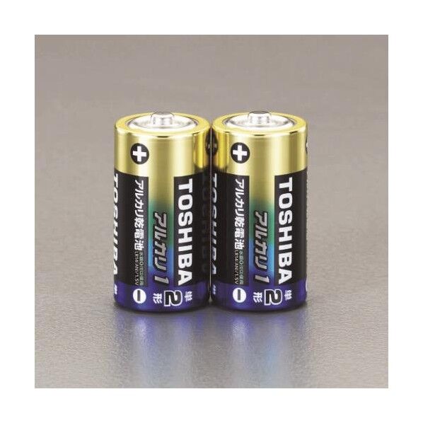 [単2x 2本] アルカリ乾電池 EA758YT-12B 2個