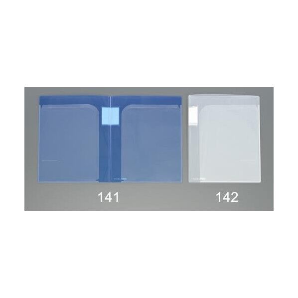 320x237x10mm ポケットファイル(2ポケット/青)