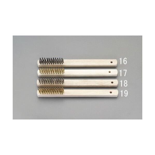 3行ワイヤーブラシ［真鍮メッキ線］