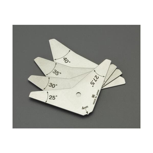 25°-42.5° 溶接角度限界ゲージ(ステンレス製)