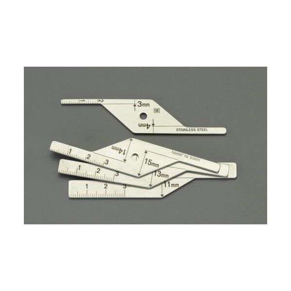 溶接ルート間隔限界ゲージ(ステンレス製) 104g EA719K-52