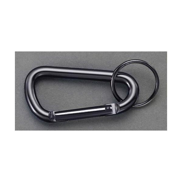 4x40mm カラビナフック(アルミ/ブラック) EA638JG-141