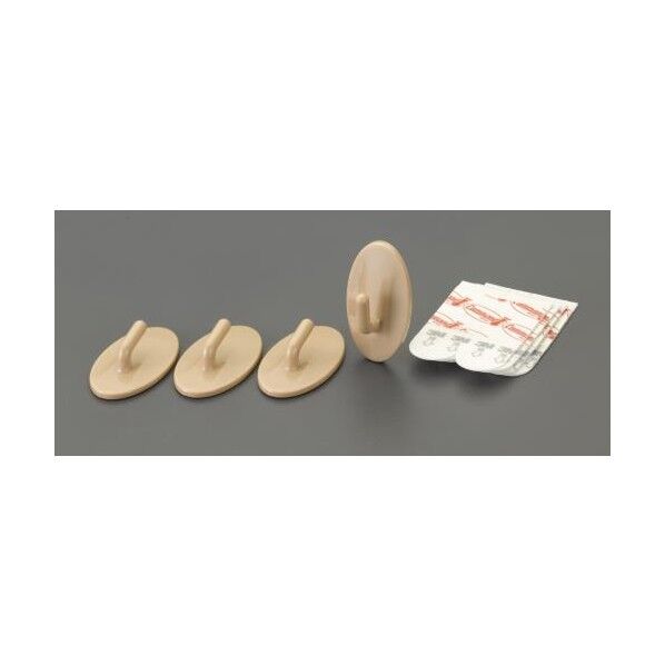 39x22mm 小物用フック(粘着付/ブラウン/4個) EA638LM-7 4個