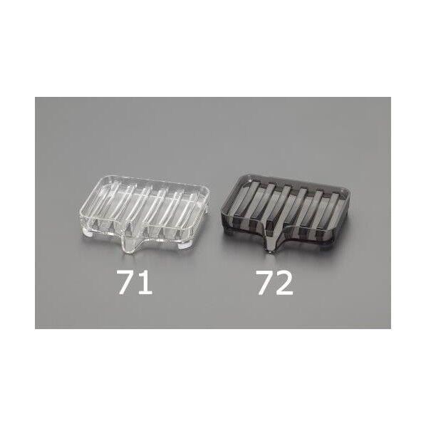 エスコ(esco) 110x100x22mm 石けん皿(ブラック) EA638LF-72 1個...