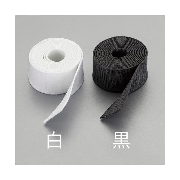 50mm x 5m 平織ゴム (白)