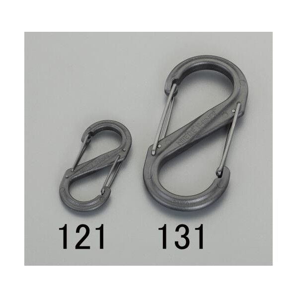 52x24mm Sカンスナップフック(黒)