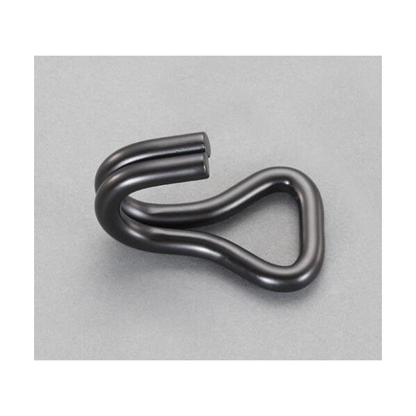 50mm フック･ダブルJ型(スチール黒メッキ/2個)