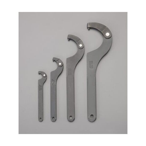 22-155mm 4本組自在フックレンチセット(ピン型) 1290g EA613XC