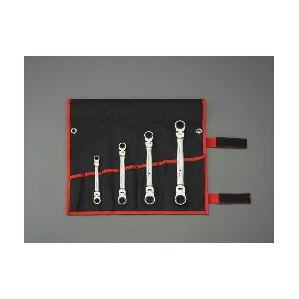 4本組 ラチェットメガネレンチ(首振型) EA614HS-40 1個