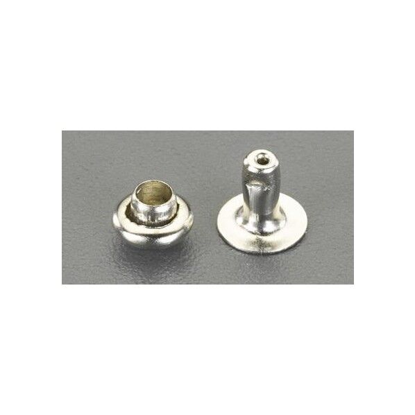 4.6mm 特々小玉カシメピン(スチールニッケルメッキ/100組) EA576MV-152 100個