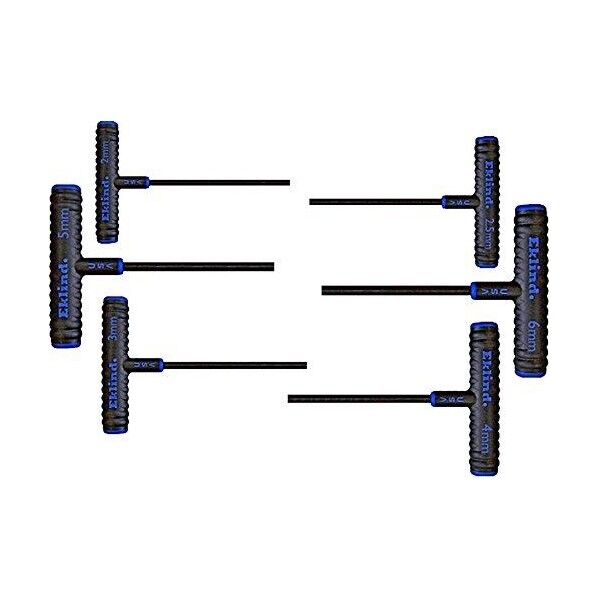 2- 6mm/150mm/6本組 [Hexagon]T型レンチ