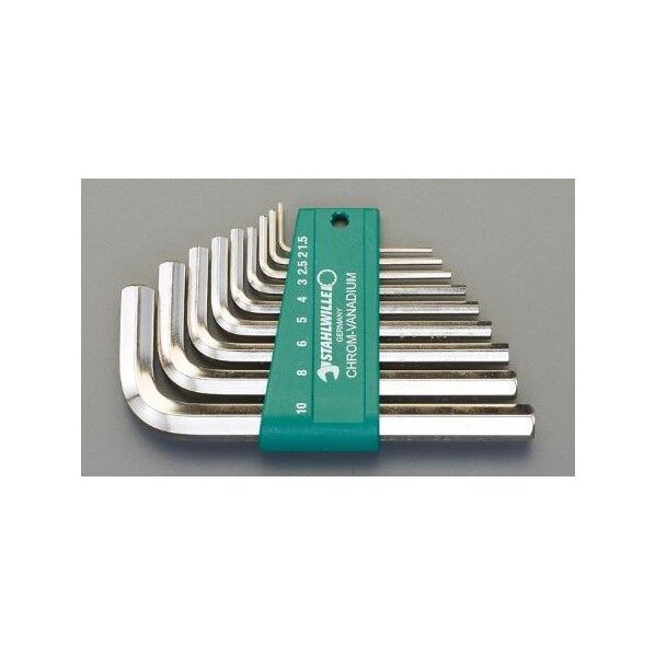 1.5-10mm/9本組 [Hexagon] キーレンチ EA573R-1 1セット