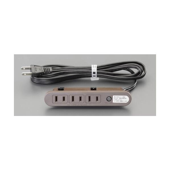 AC125V/15Ax1.8m コンセント(埋め込み/茶)