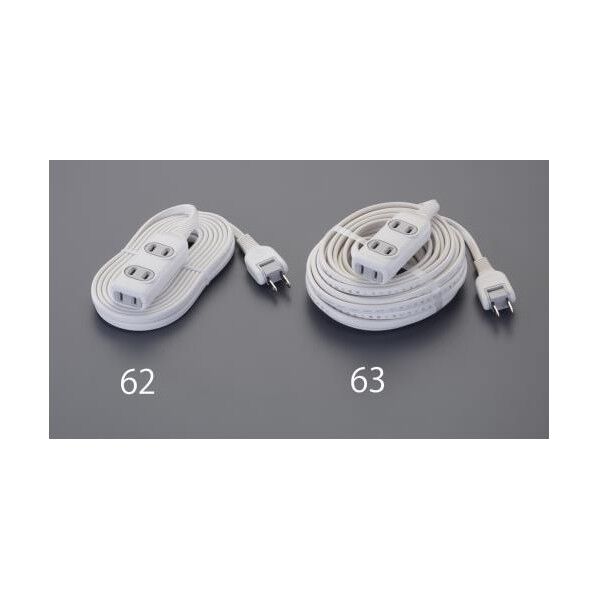 125V/15A/ 5m タップ(3口/白) EA815GL-62 1個