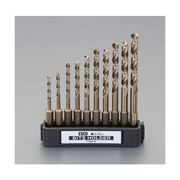 3.0-6.5mm10本組ステンレス用ドリル(CO-HSS/六角軸