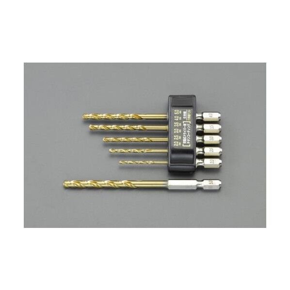 2.0- 5.0mm/ 6本組 六角軸ドリル(HSS)